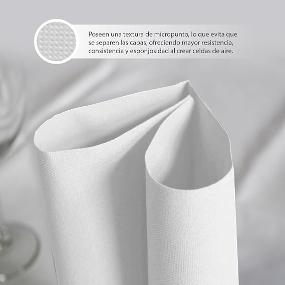80 Serviettes blanches en papier - Petits et individuels - 14 x 14 cm Pliés - Serviettes de table - SQES