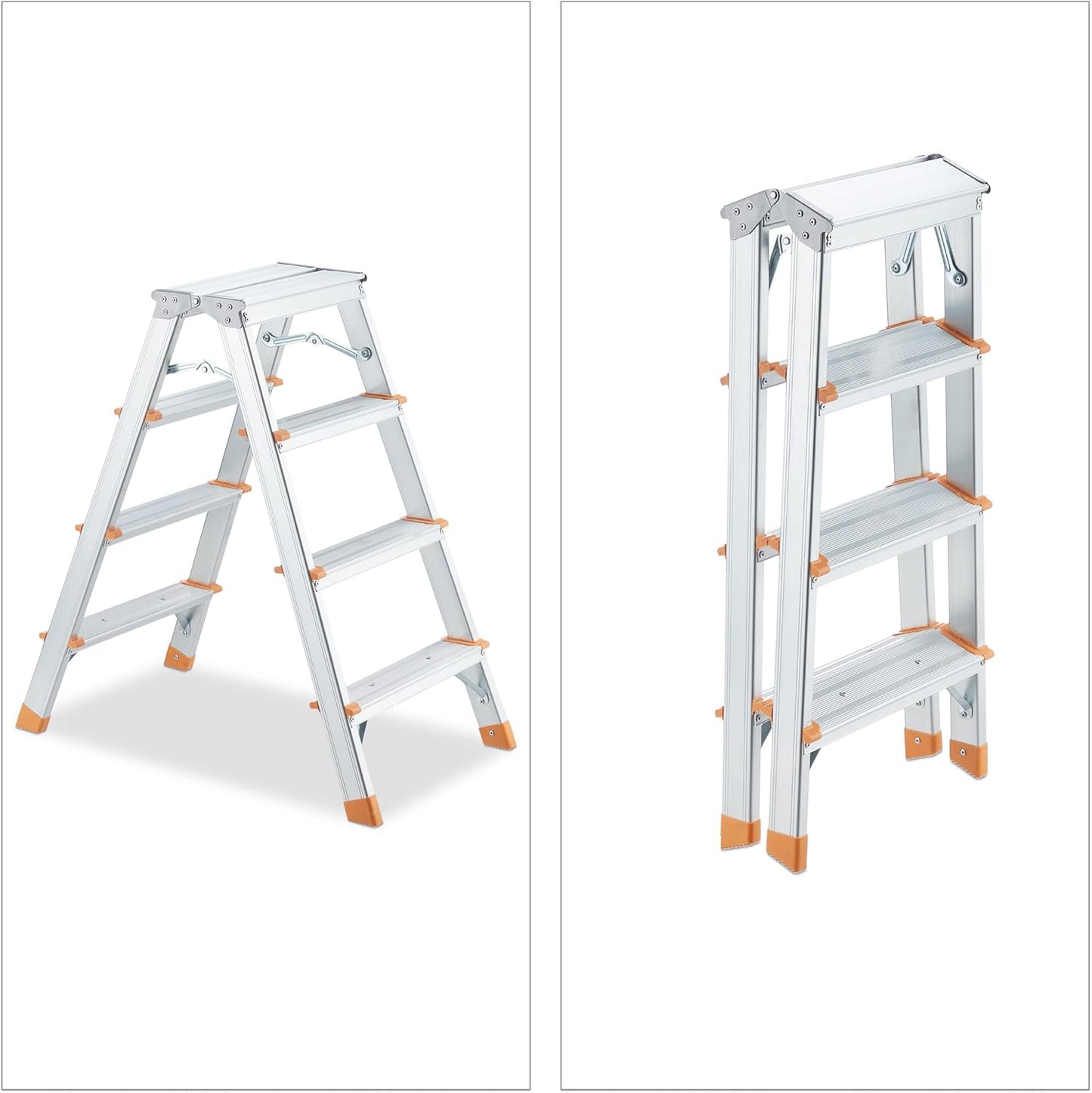 Escabeau Pliable en Aluminium Double Marches 4+4 ACEM - SQES