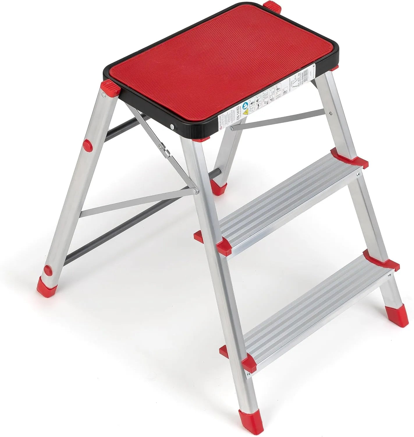 Escabeau 3 marches Échelle en Aluminium, escalier Pliable Marche Pied - SQES