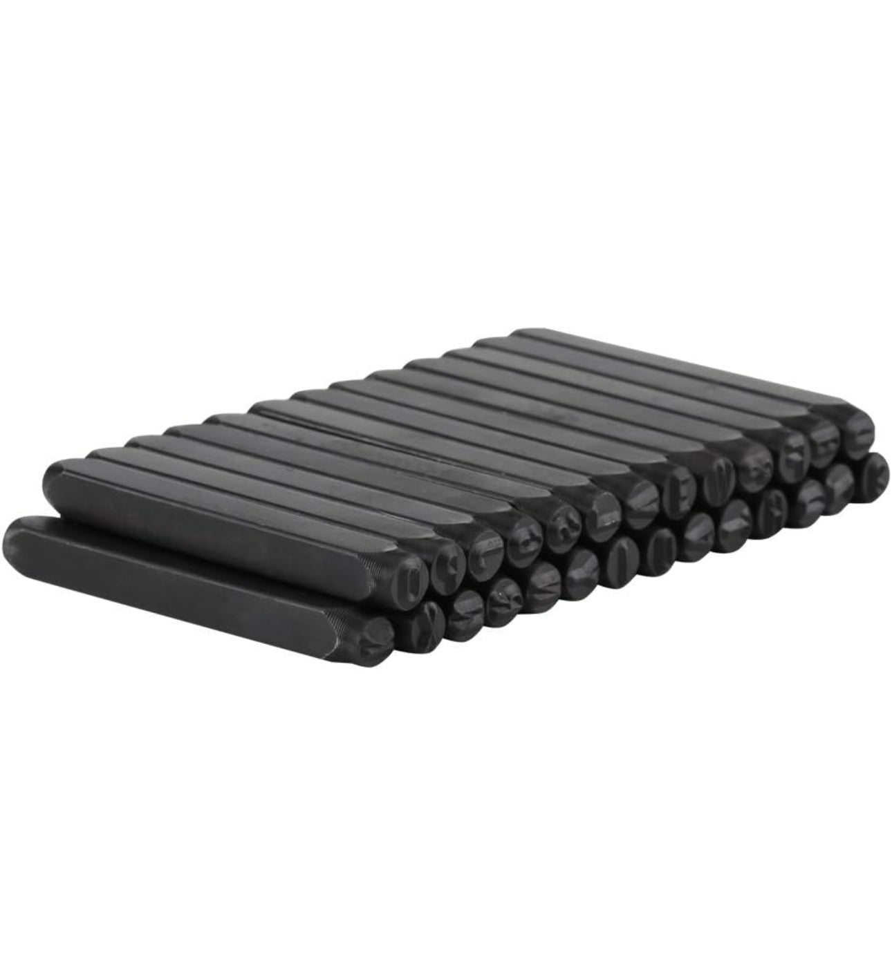 JEU DE 36 POINÇONS CHIFFRES ET LETTRES AVEC SYMBOLE (6MM) - SQES