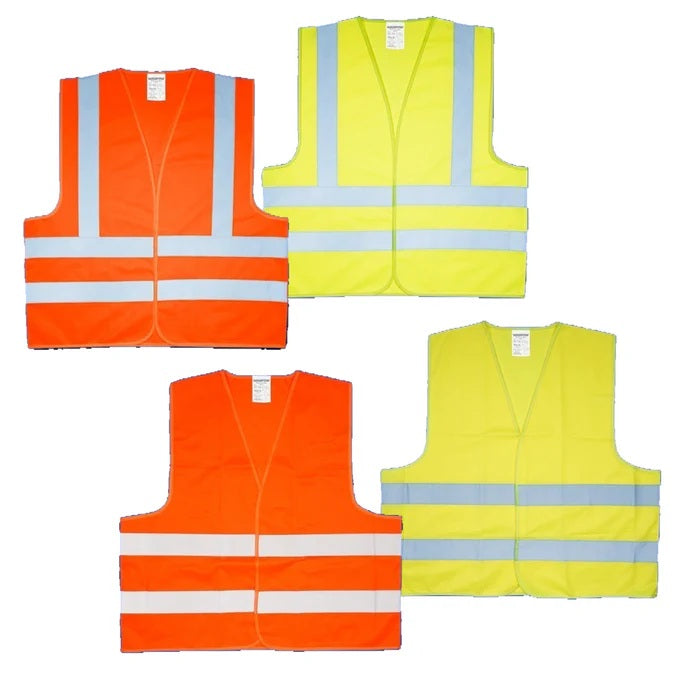 Gilet Haute Visibilité - Bande Réfléchissante 5 cm - Sécurité & Confort - XL - SQES