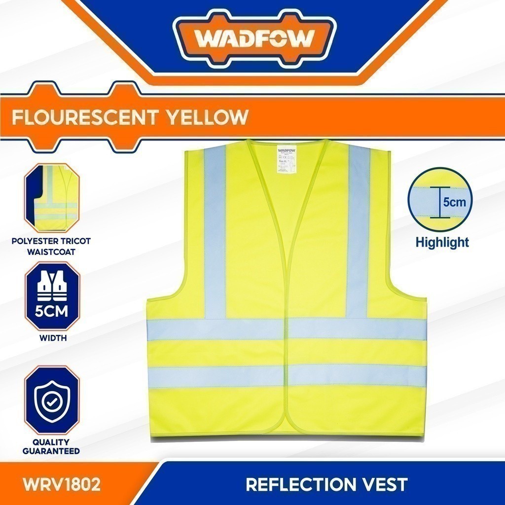 Gilet Haute Visibilité - Bande Réfléchissante 5 cm - Sécurité & Confort - XL - SQES