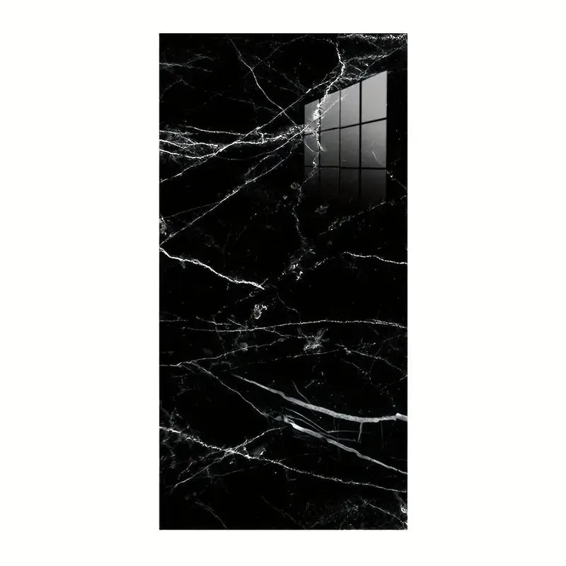 Panneaux muraux autocollants (10 pcs) - Carreaux Marbre NERO MARQUIRA - 30cmx60cm بديل الرخام - SQES
