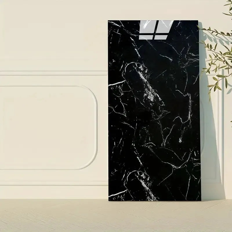 Panneaux muraux autocollants (10 pcs) - Carreaux Marbre NERO MARQUIRA - 30cmx60cm بديل الرخام - SQES