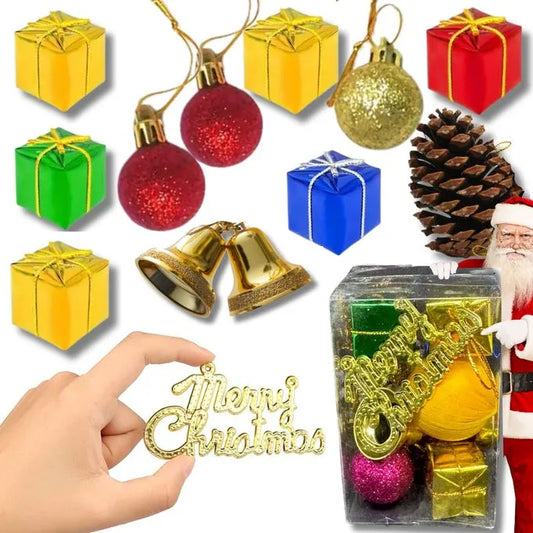Lot 12 pcs accessoires Décoration Pendentifs Sapin de Noël - SQES