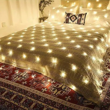 Filet lumineuse 240 LED - Guirlande - 3Mx3M - Jaune - SQES