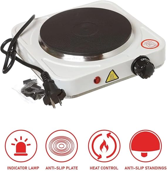 Chauffe-thé électrique portable en fonte, plaque chauffante pour la cuisson, mini Eva chauffant à température réglable pour cafetière, 500W 6 Chauffe-thé électrique portable en fonte, plaque chauffante pour la cuisson, mini Eva chauffant à température réglable pour cafetière, 500W 6