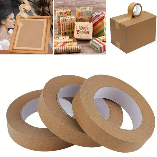 BOSS TAPE Ruban D'emballage Adhésif en Papier Écologique - Efficace et Recyclable - Kraft Marron - SQES