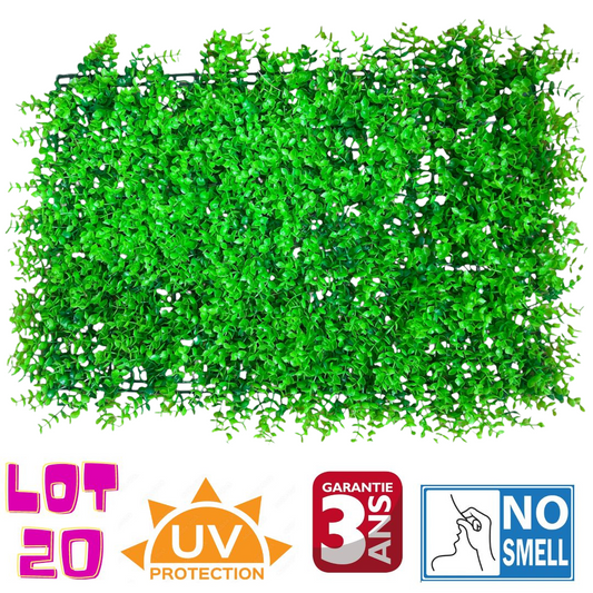 Lot de 20 Panneaux décoratif 3D ALASKA - Mur végétal artificiel - 60*40cm - SQES