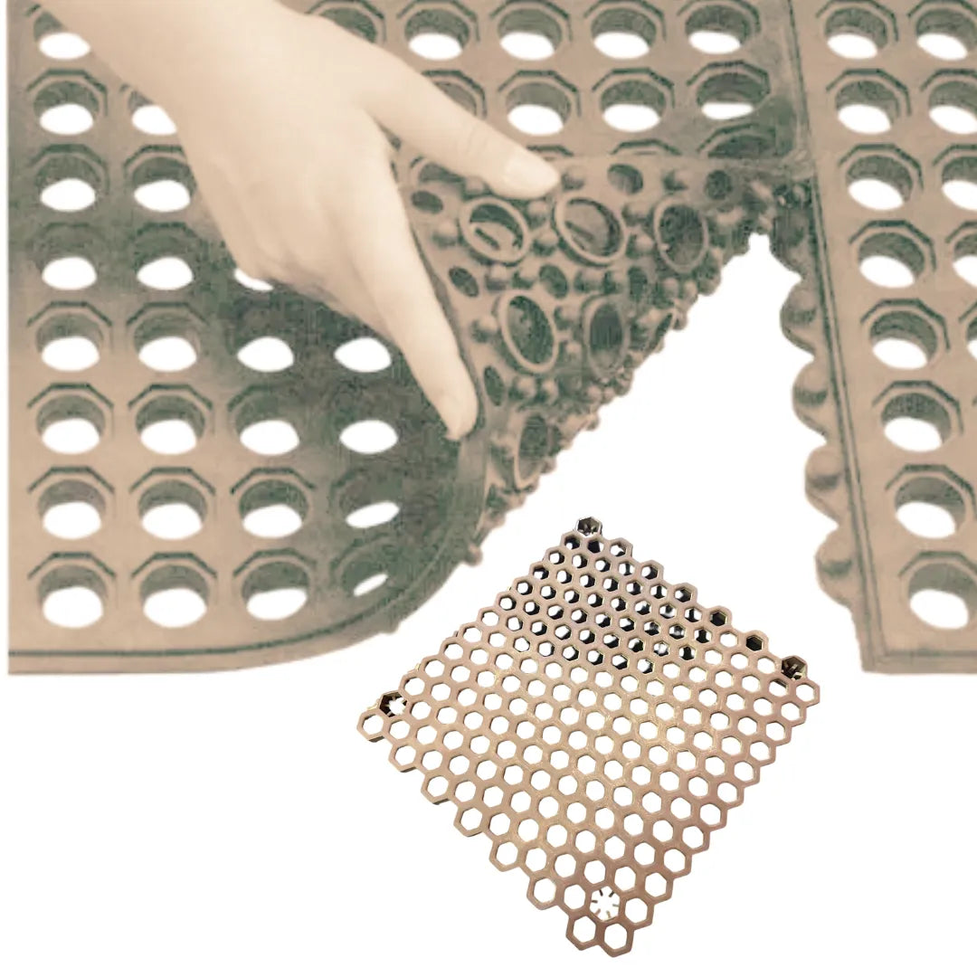Caillebotis Souple antidérapant - Carreaux de Drainage en PVC 30x30cm - SQES