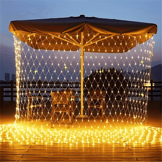 Filet lumineuse 240 LED - Guirlande - 3Mx3M - Jaune - SQES