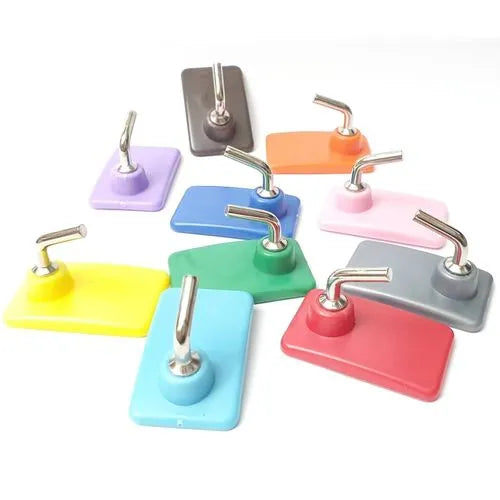 Lot de 10 Crochet adhésifs - Porte outils Mural - Multi couleur - SQES