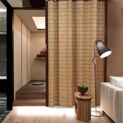 Rideau en Bambou Suspendu - Store de séparation - 120CM X 180CM Marron claire - SQES