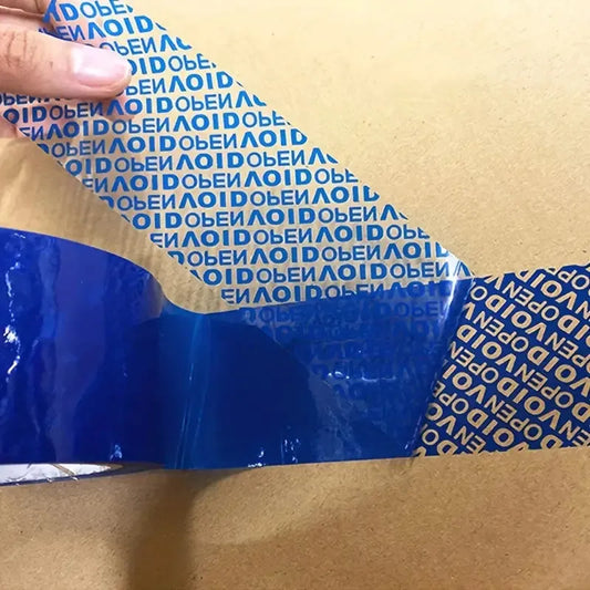 BOSS TAPE Ruban à usage unique OPEN VOID, Adhésif de Sécurité Inviolable BLEU - SQES