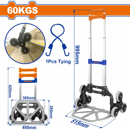 Diable 6 Roues Pliable 60 kg – Spécial Escaliers - SQES
