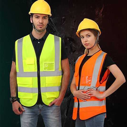 Gilet Haute Visibilité - Bande Réfléchissante 5 cm - Sécurité & Confort - XL - SQES