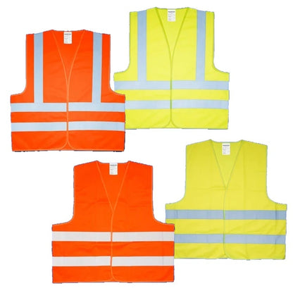Gilet Haute Visibilité - Bande Réfléchissante 5 cm - Sécurité & Confort - XL - SQES