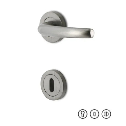 Poignée de Porte avec Rosace – Capri- Satine - SQES
