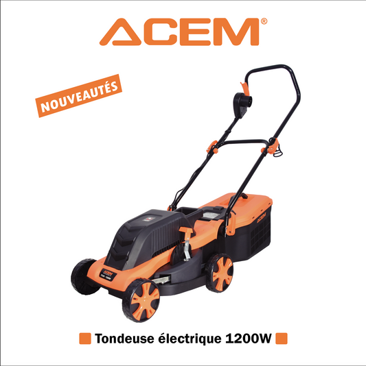 Tondeuse à Gazon Électrique ACEM – Moteur à Induction TI120 – 1200W - SQES